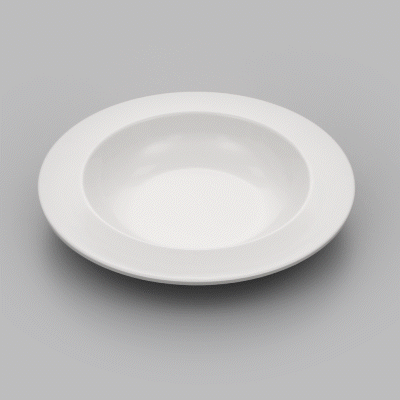 Voga 20 oz Round White Melamine Small Bowl - Classic - 10" x 10" x 1 1/2" - 10 count box