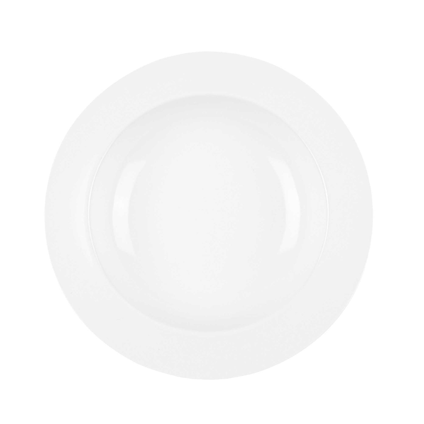 Voga 20 oz Round White Melamine Small Bowl - Classic - 10" x 10" x 1 1/2" - 10 count box
