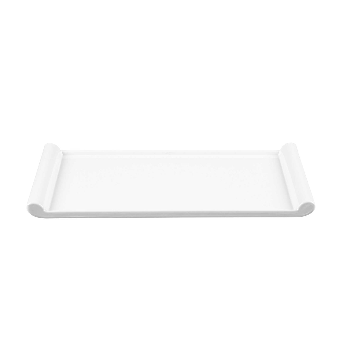Voga Rectangle White Melamine Small Plate - Japonais - 12" x 7" x 1" - 10 count box