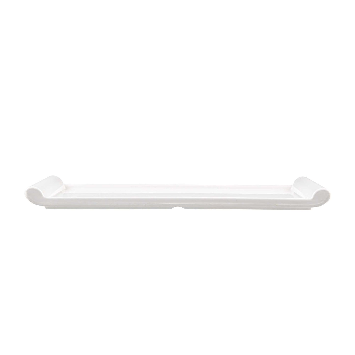 Voga Rectangle White Melamine Large Plate - Japonais - 14" x 8 1/4" x 1" - 10 count box