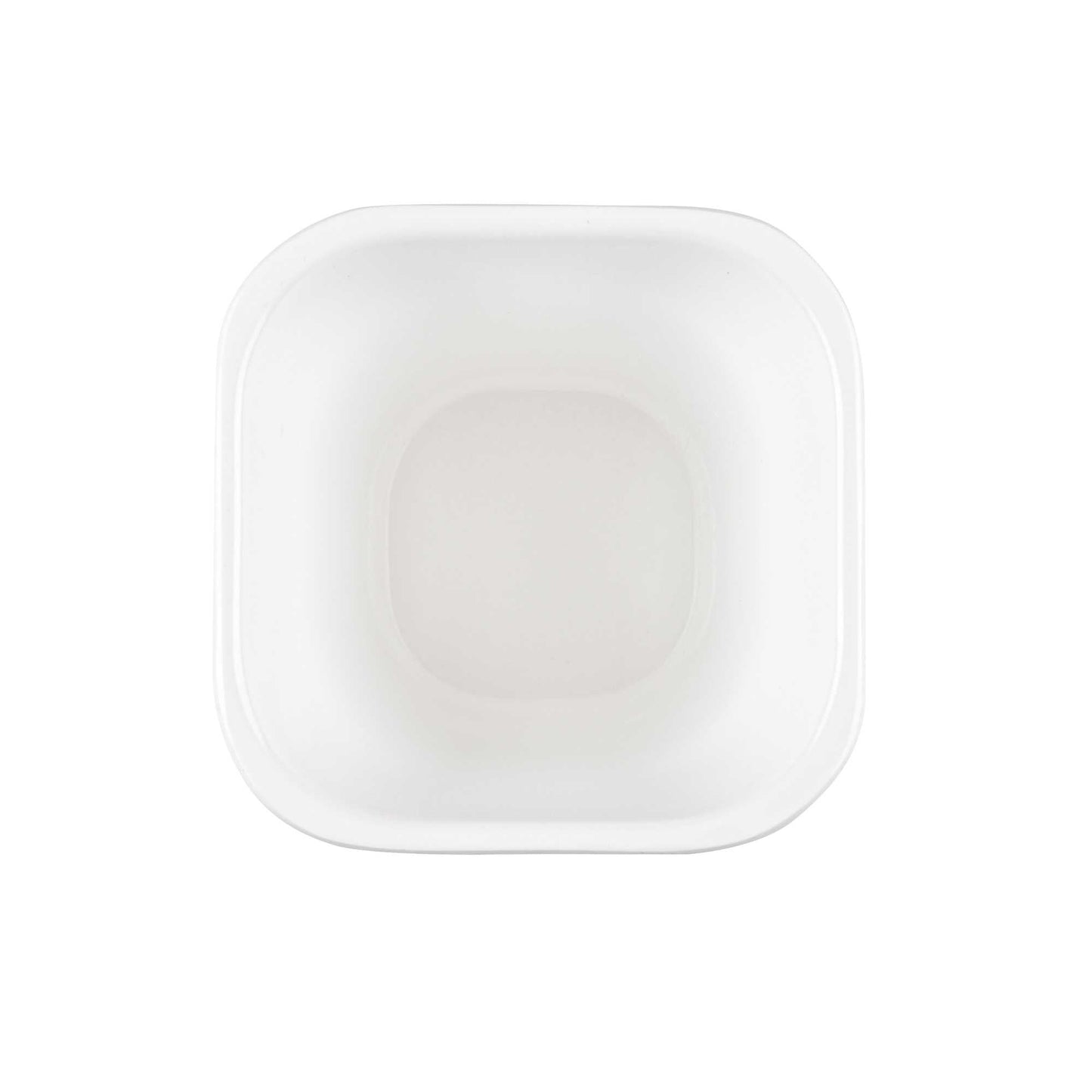 Voga 6 oz Square White Melamine Tasting Cup - Kova - 3" x 3" x 2 3/4" - 10 count box