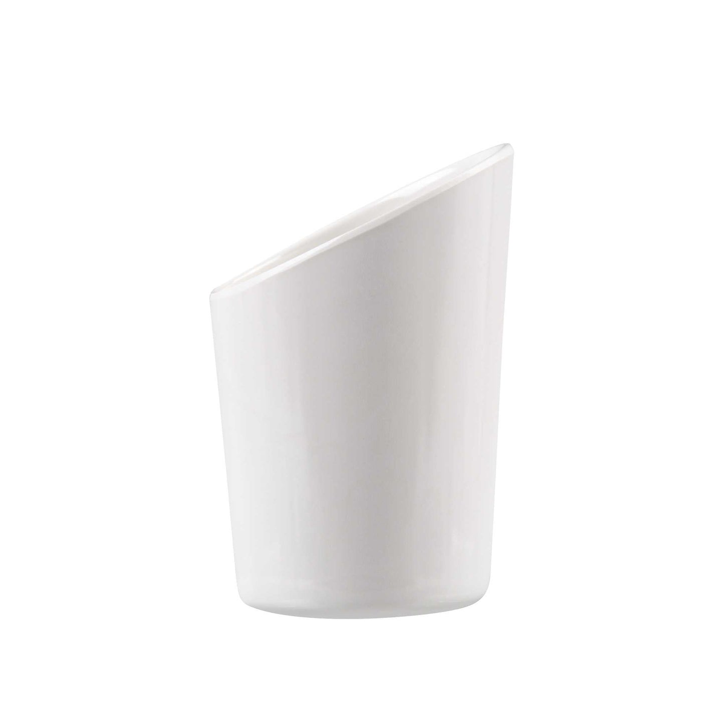 Voga 9 oz Round White Melamine Cup - Incline - 3" x 3" x 3" - 10 count box