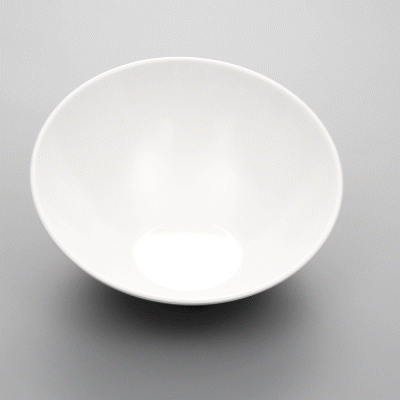 Voga 22 oz Round White Melamine Wide Bowl - Incline Face - 9" x 9" x 2" - 2 count box