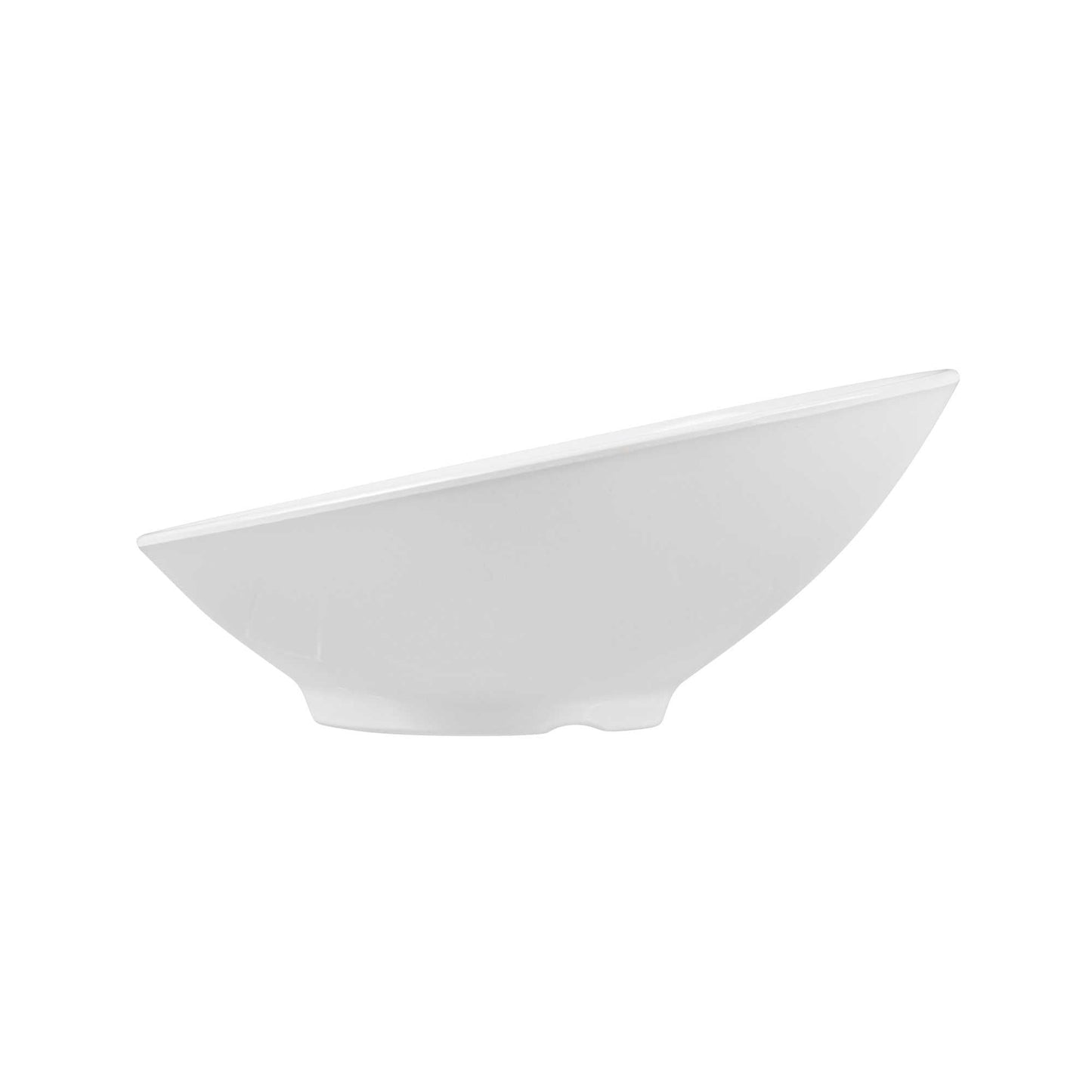 Voga 22 oz Round White Melamine Wide Bowl - Incline Face - 9" x 9" x 2" - 2 count box