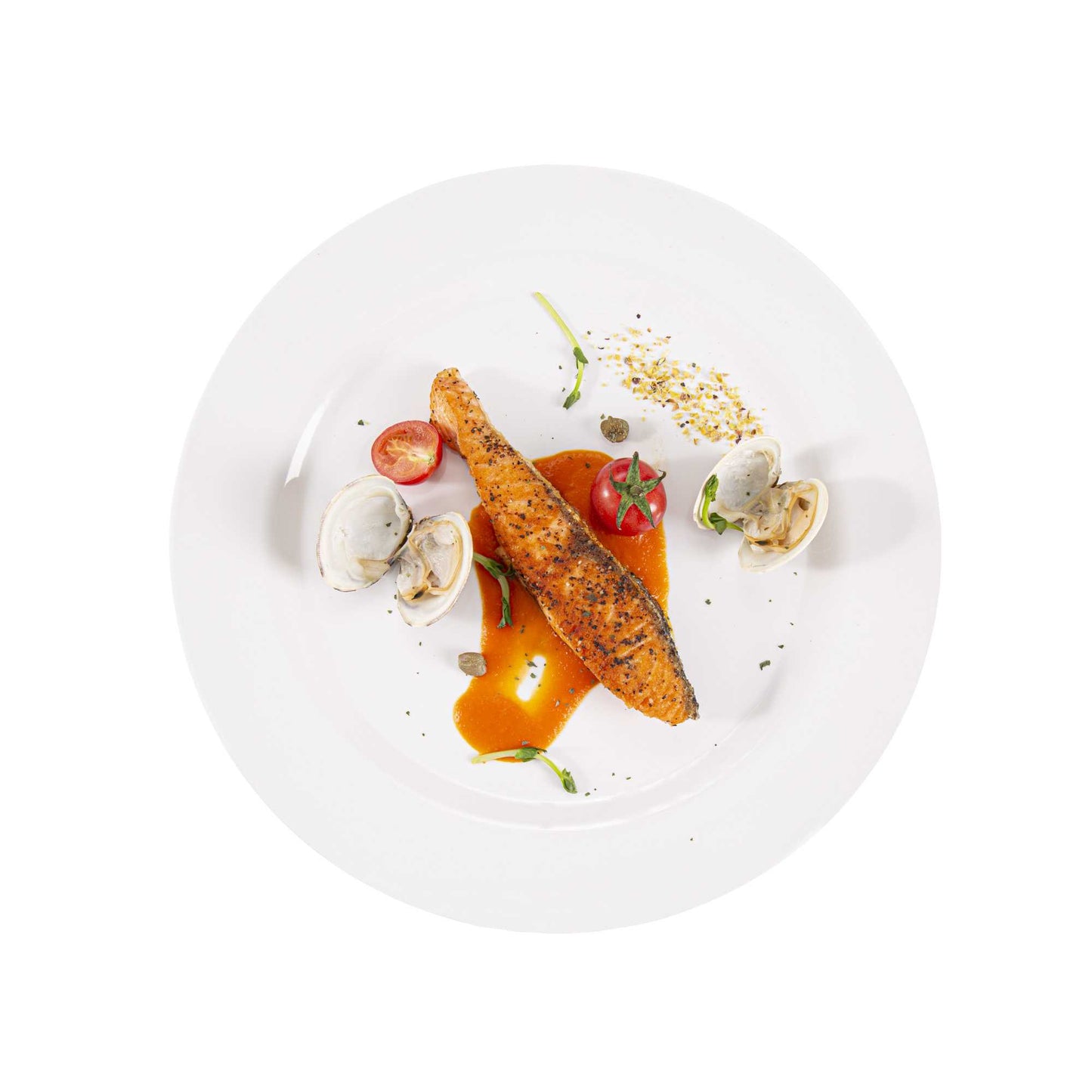 Voga Round White Melamine Extra Large Plate - Classic, Rimmed - 12" x 12" x 3/4" - 10 count box
