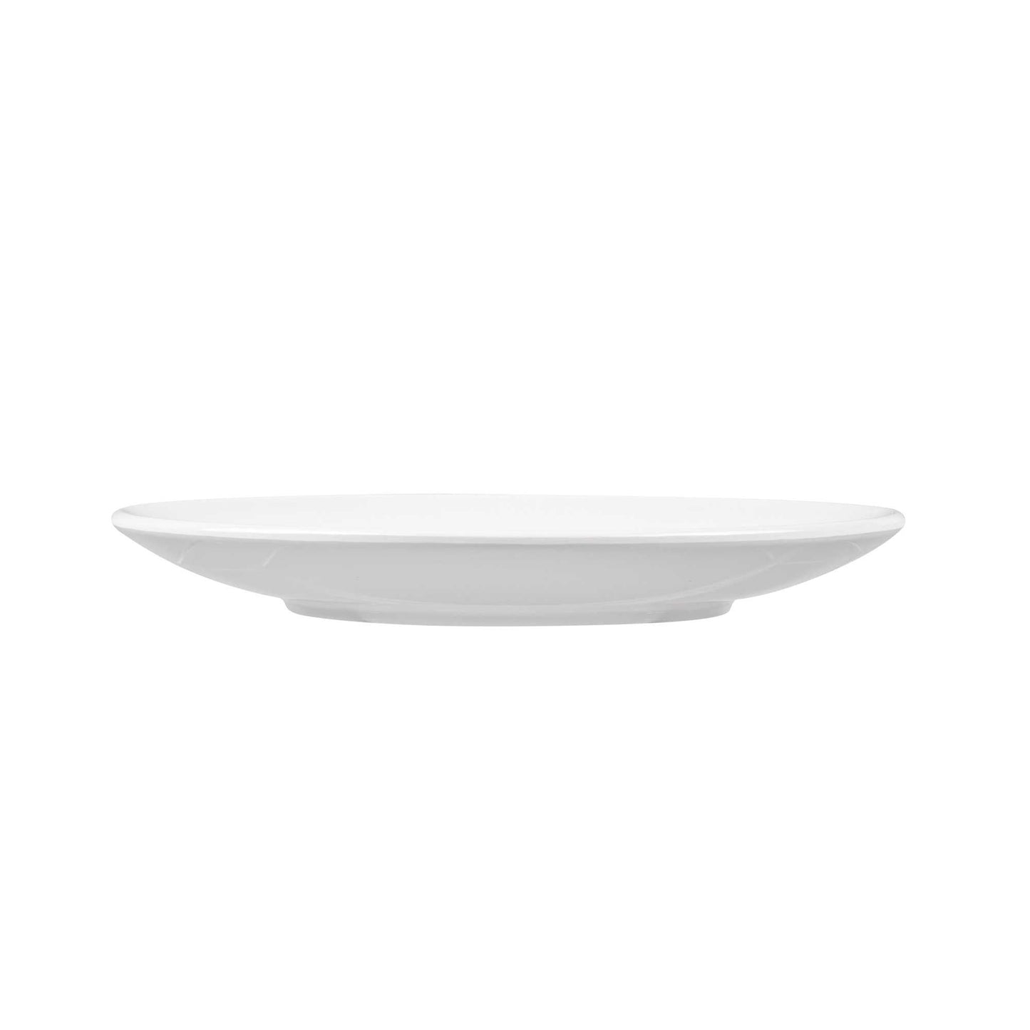 Voga Round White Melamine Medium Plate - Classic, Rimless - 8" x 8" x 1" - 10 count box