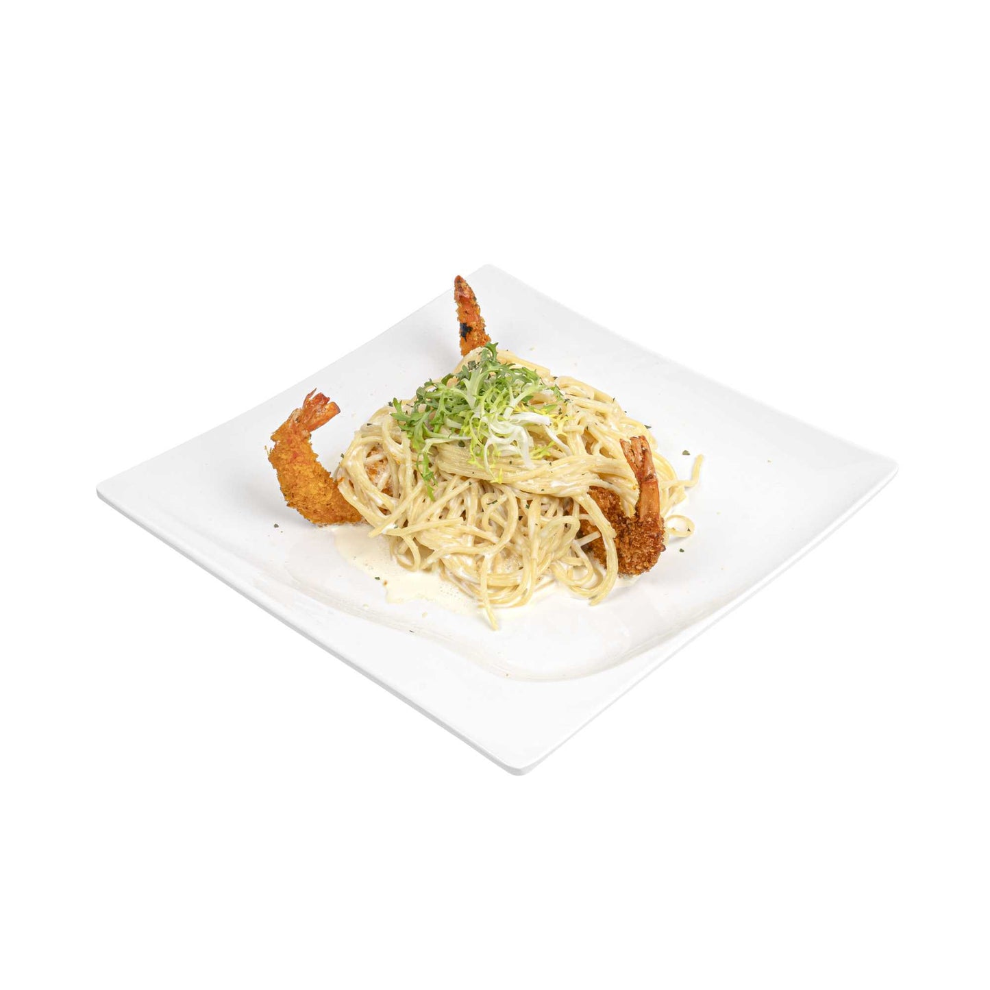 Voga Square White Melamine Medium Plate - Flare - 10" x 10" x 3/4" - 10 count box
