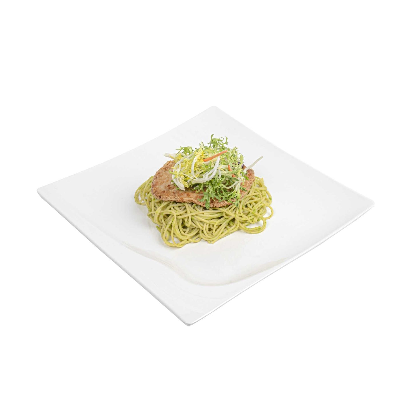 Voga Square White Melamine Large Plate - Flare - 12" x 12" x 1" - 10 count box