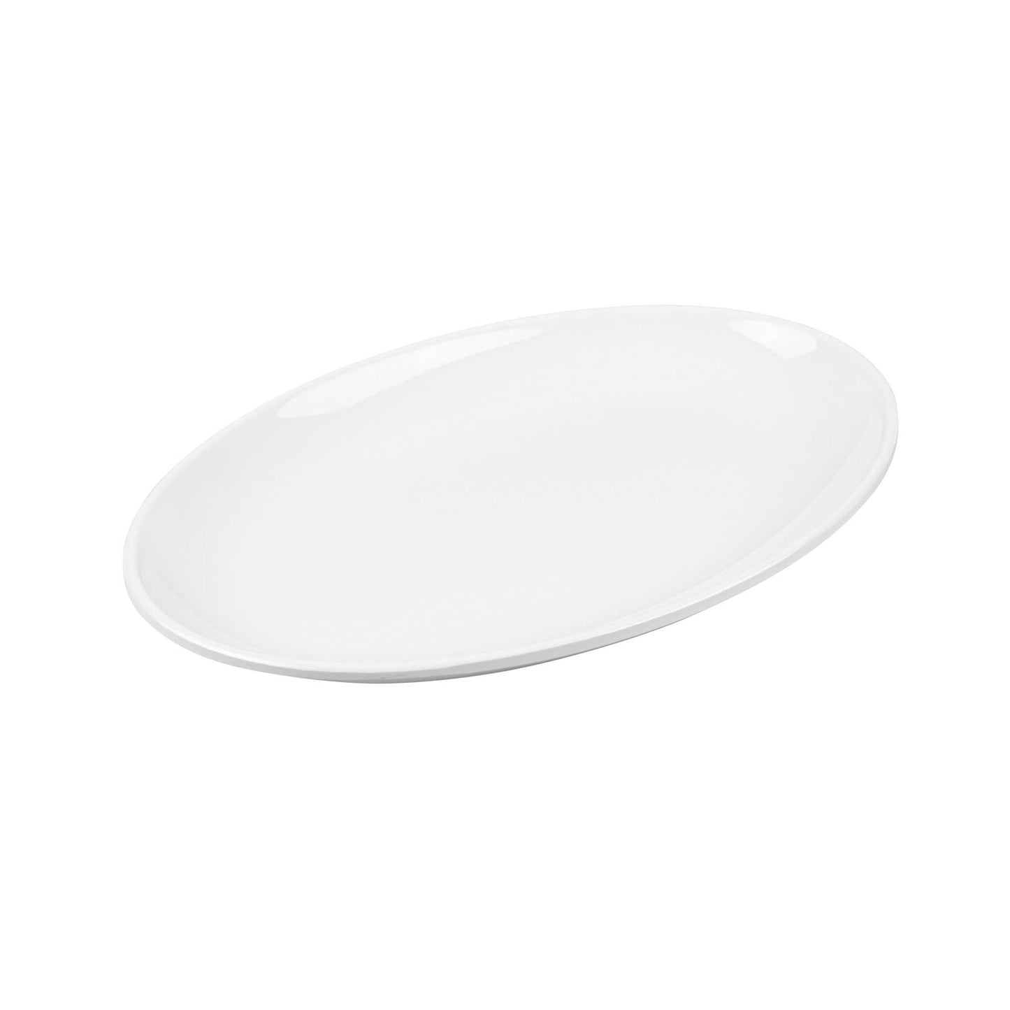 Voga Oval White Melamine Small Plate - Classic - 10" x 7" x 3/4" - 10 count box