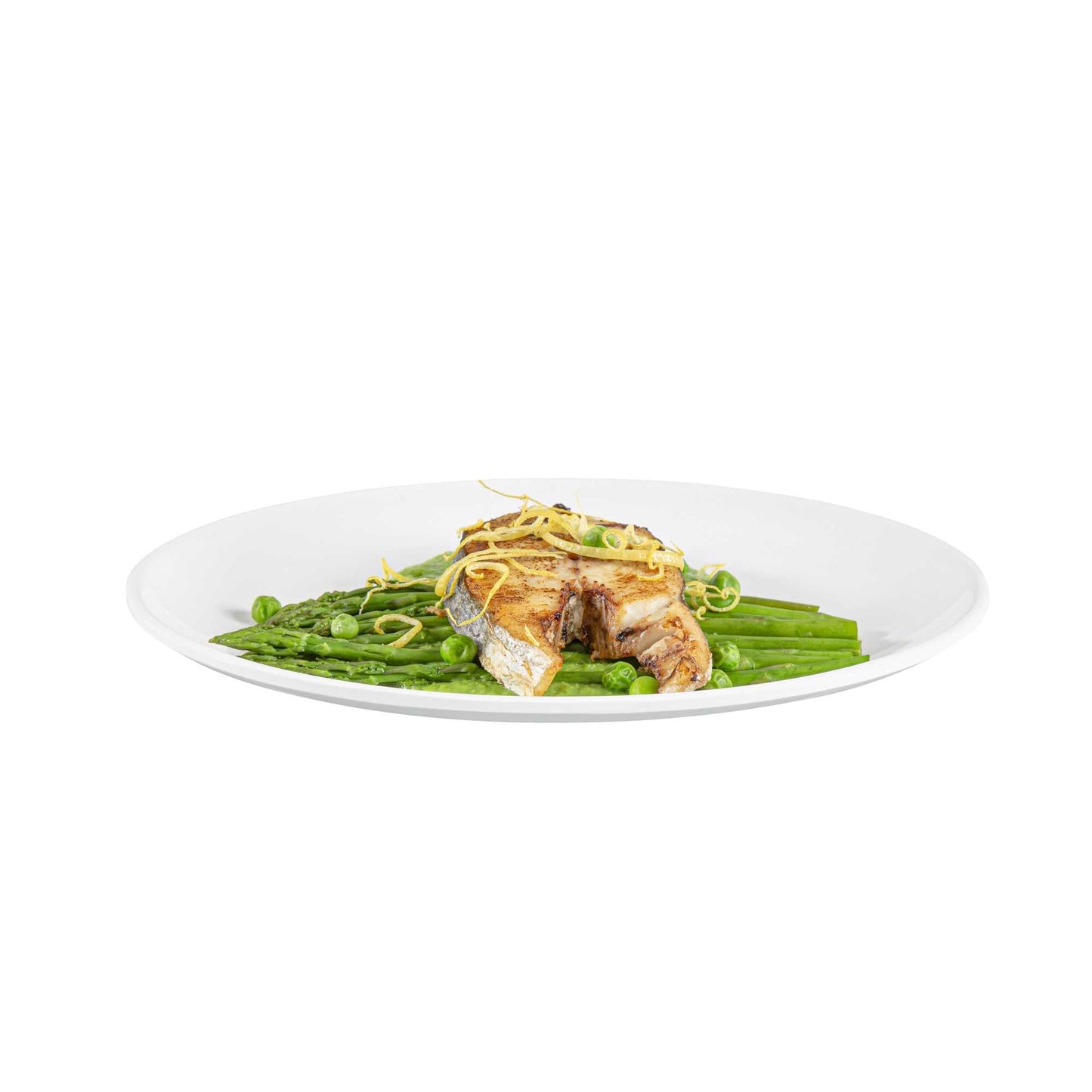 Voga Oval White Melamine Small Plate - Classic - 10" x 7" x 3/4" - 10 count box