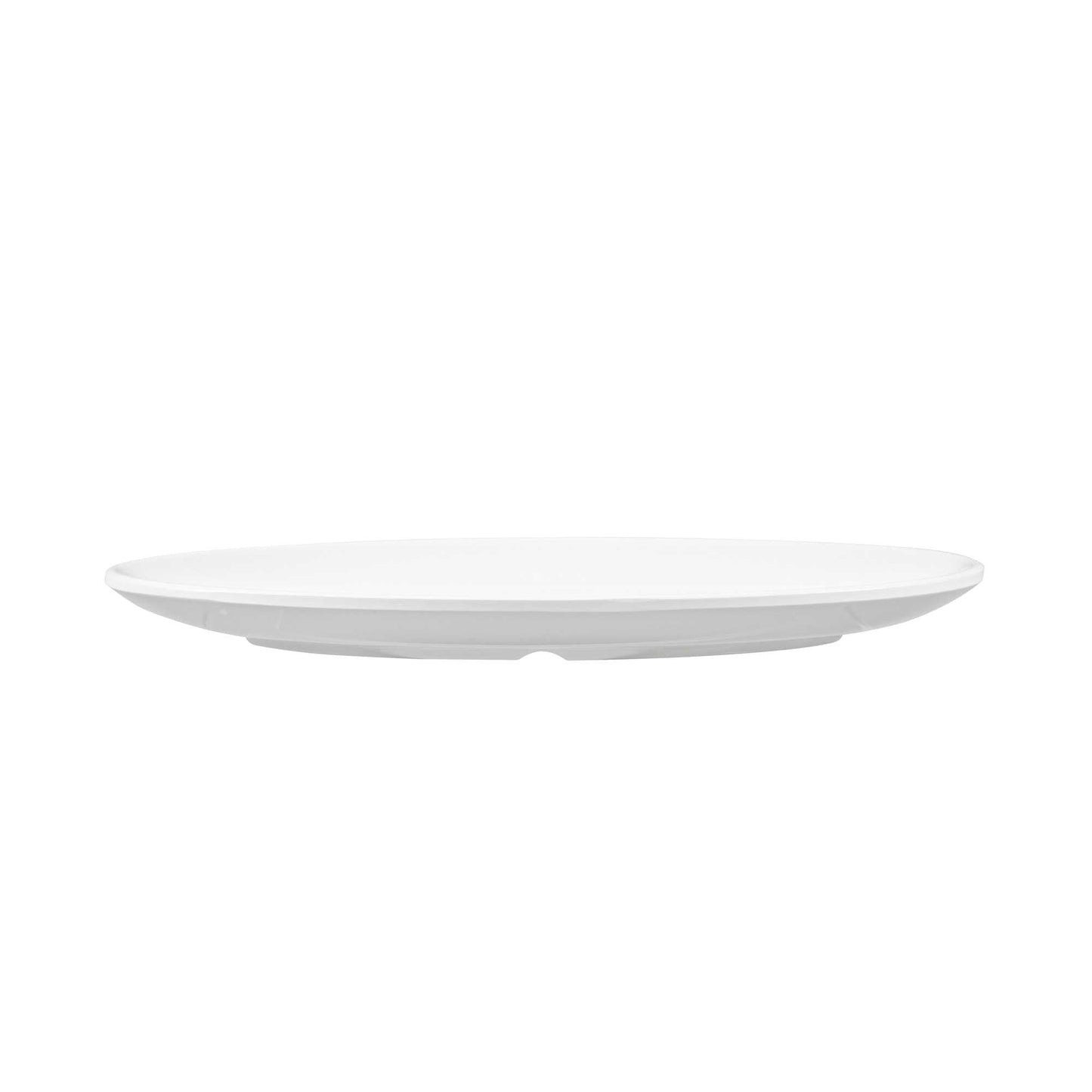 Voga Oval White Melamine Small Plate - Classic - 10" x 7" x 3/4" - 10 count box