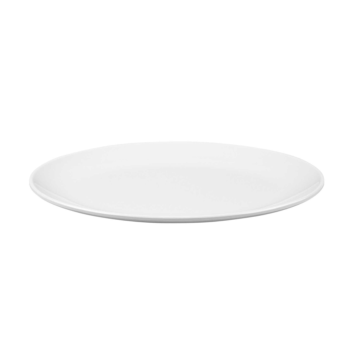 Voga Oval White Melamine Medium Plate - Classic - 12 1/4" x 9" x 1" - 10 count box