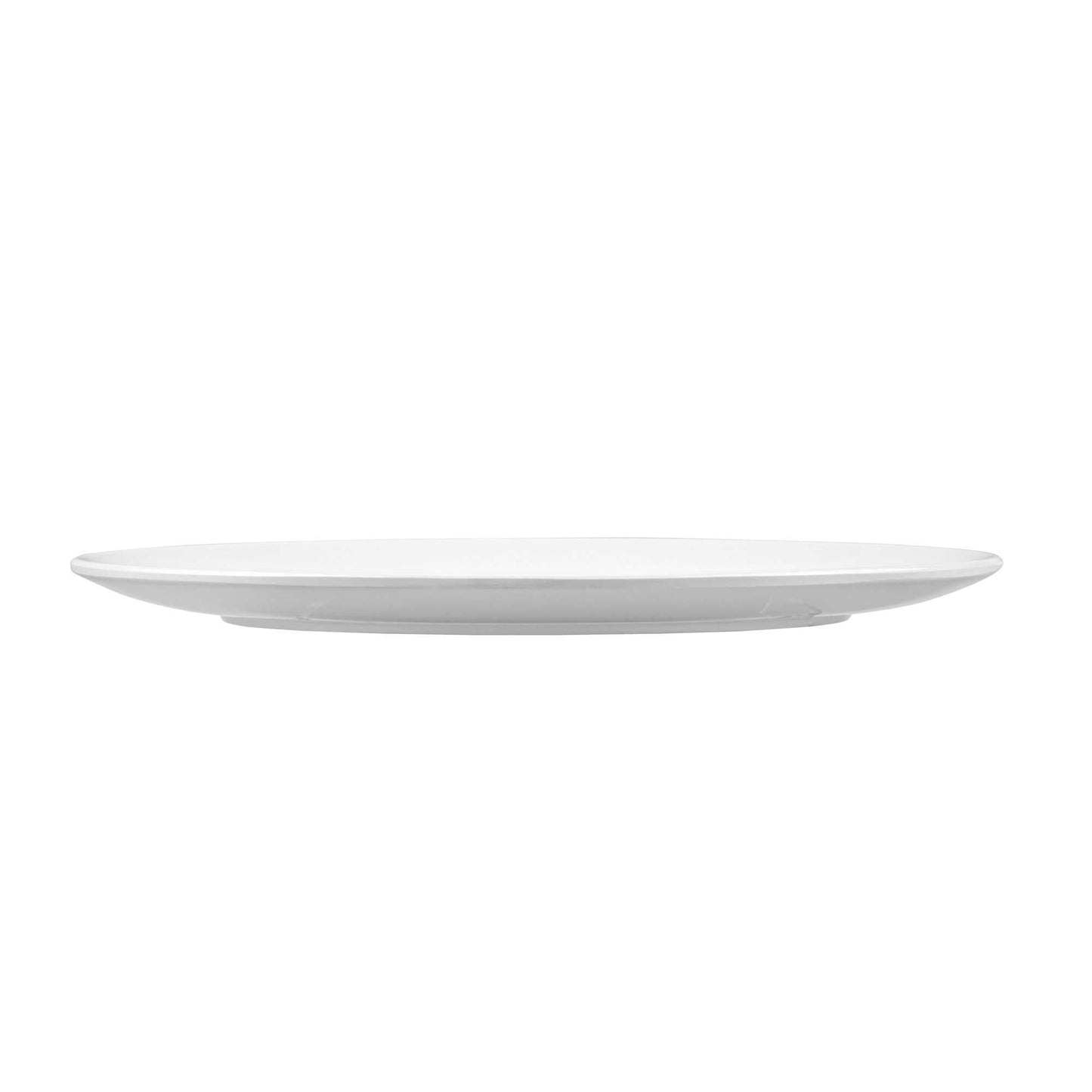 Voga Oval White Melamine Large Plate - Classic - 14" x 11" x 1" - 10 count box