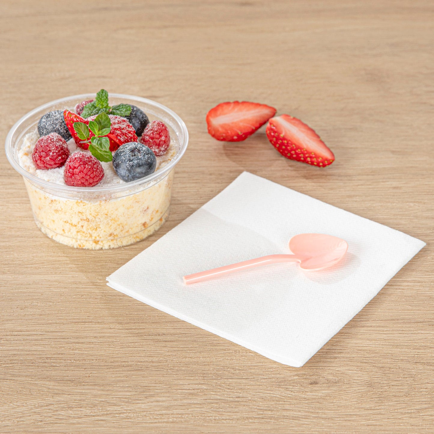 Coppetta Coral Plastic Love Shovel Spoon - 3 1/2" x 1 1/4" - 500 count box