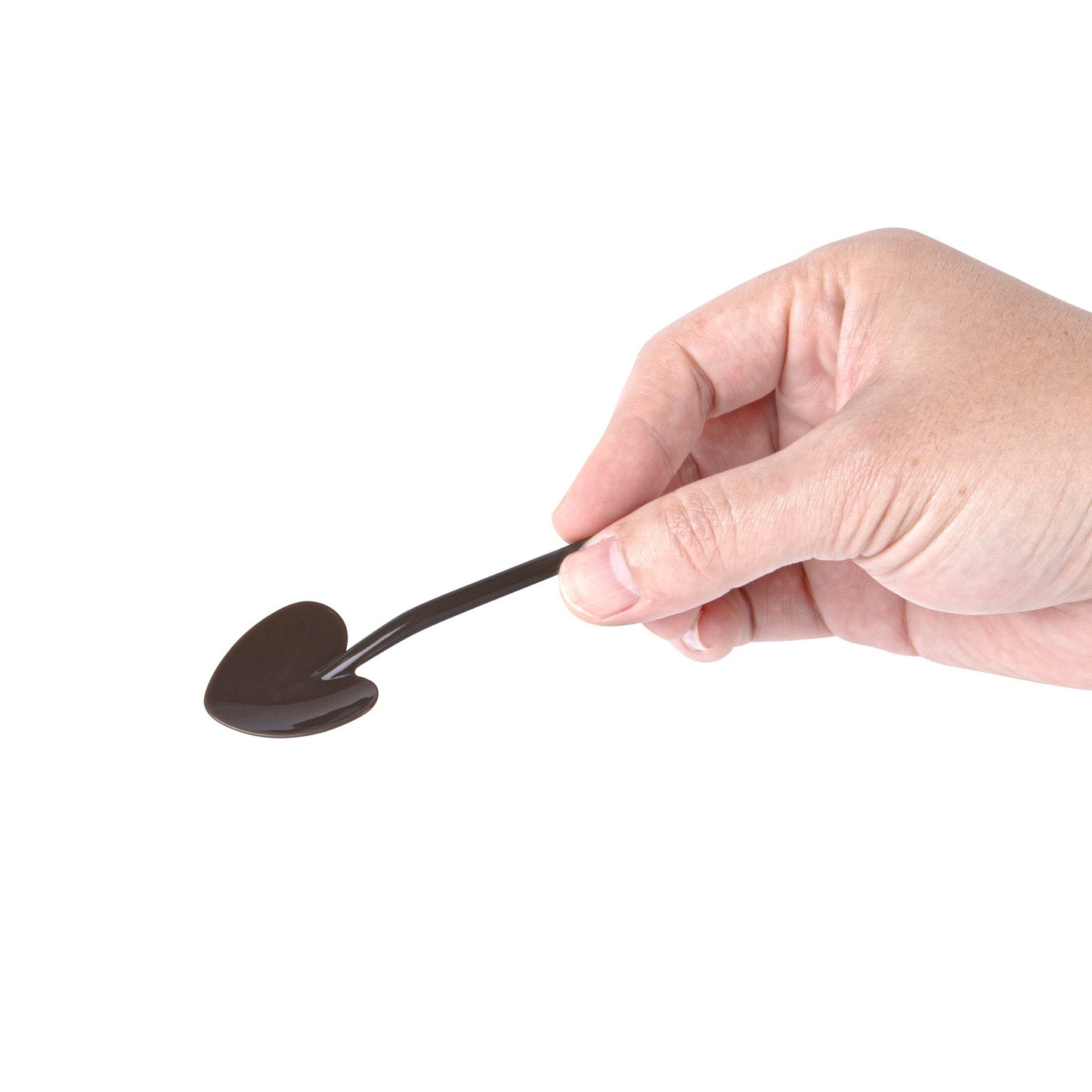 Coppetta Fashion Gray Plastic Love Shovel Spoon - 3 1/2" x 1 1/4" - 500 count box