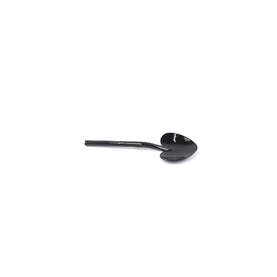 Coppetta Black Plastic Love Shovel Spoon - 3 1/2" x 1 1/4" - 100 count box