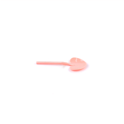 Coppetta Coral Plastic Love Shovel Spoon - 3 1/2" x 1 1/4" - 100 count box