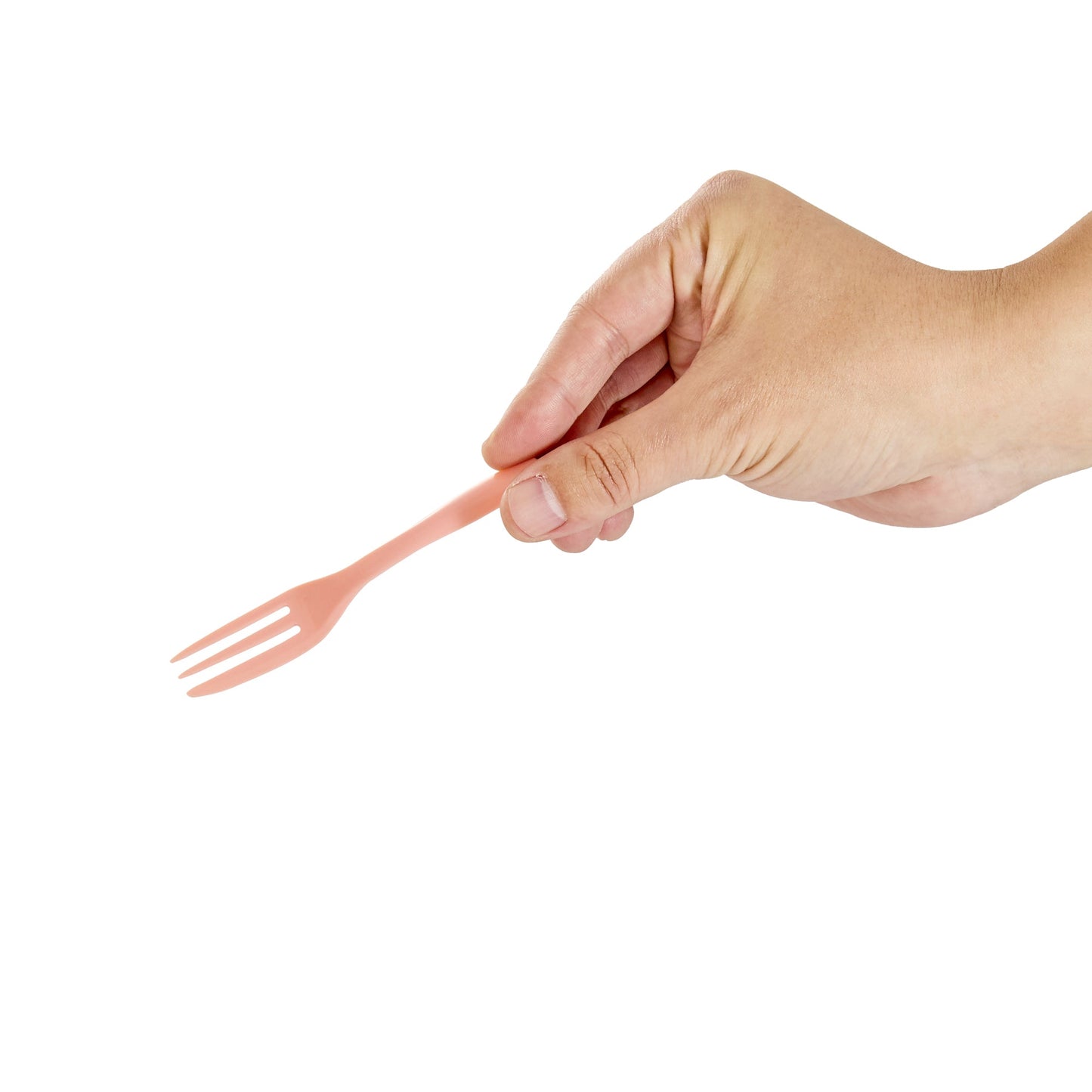 Coppetta Coral Plastic Cake Fork with Knife Edge - 4" x 3/4" - 500 count box