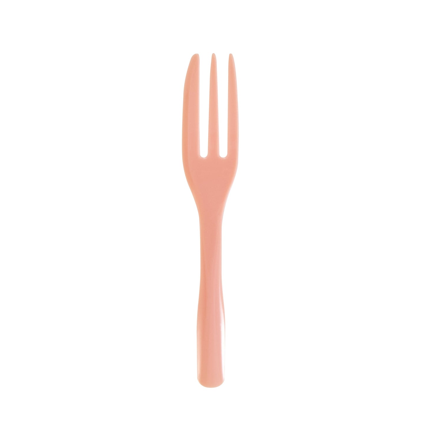 Coppetta Coral Plastic Cake Fork with Knife Edge - 4" x 3/4" - 500 count box