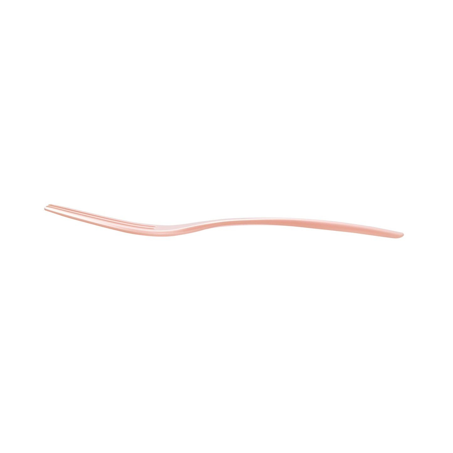 Coppetta Coral Plastic Cake Fork with Knife Edge - 4" x 3/4" - 500 count box