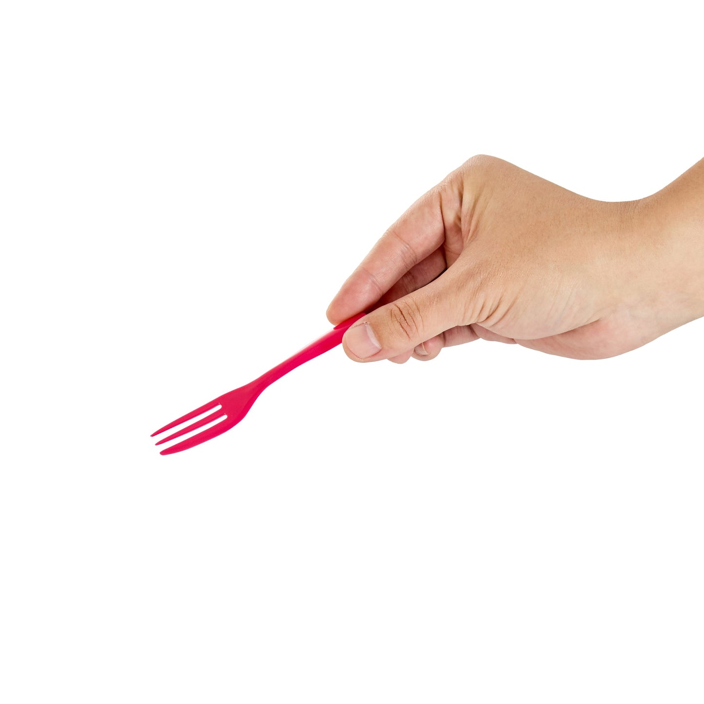Coppetta Magenta Plastic Cake Fork with Knife Edge - 4" x 3/4" - 500 count box
