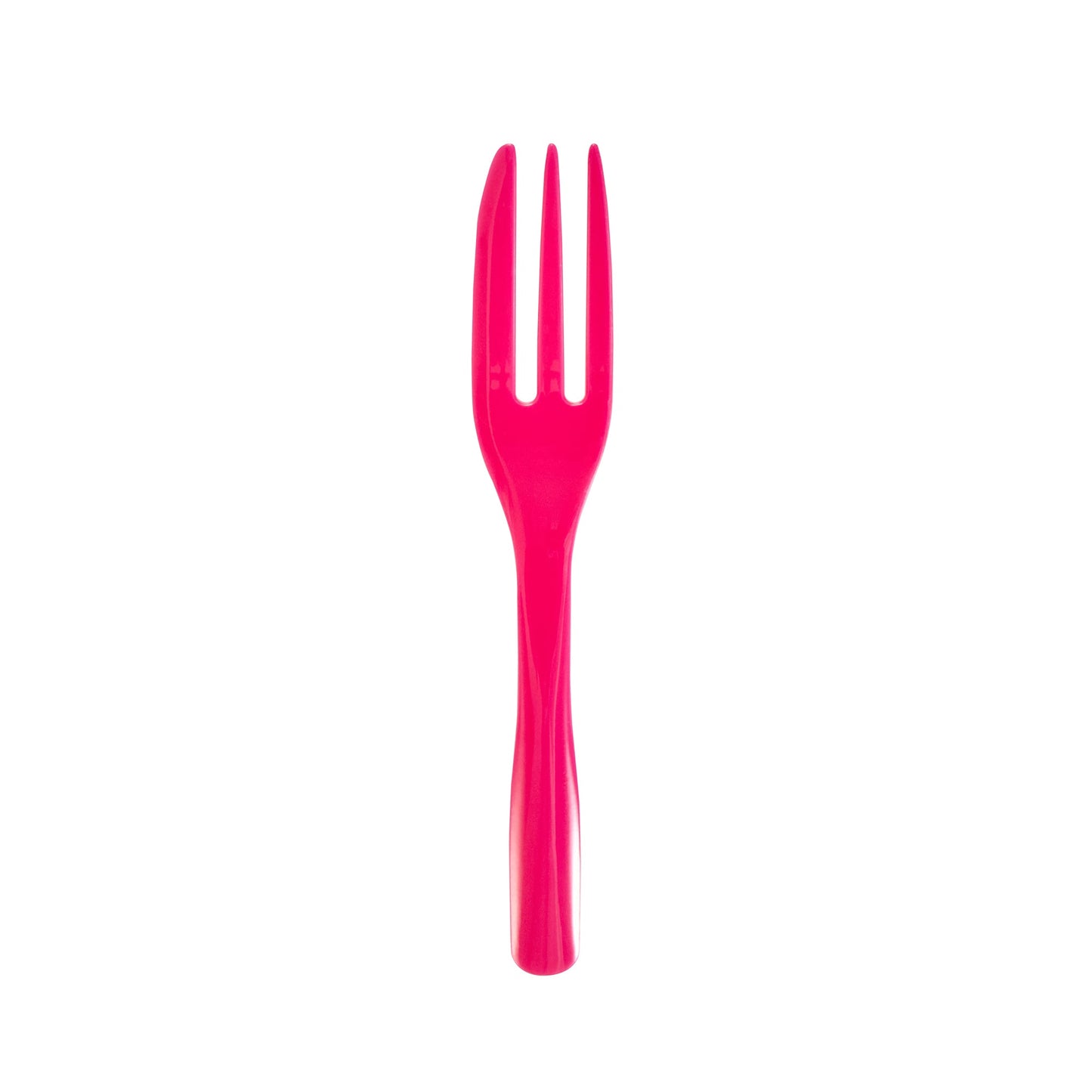 Coppetta Magenta Plastic Cake Fork with Knife Edge - 4" x 3/4" - 500 count box