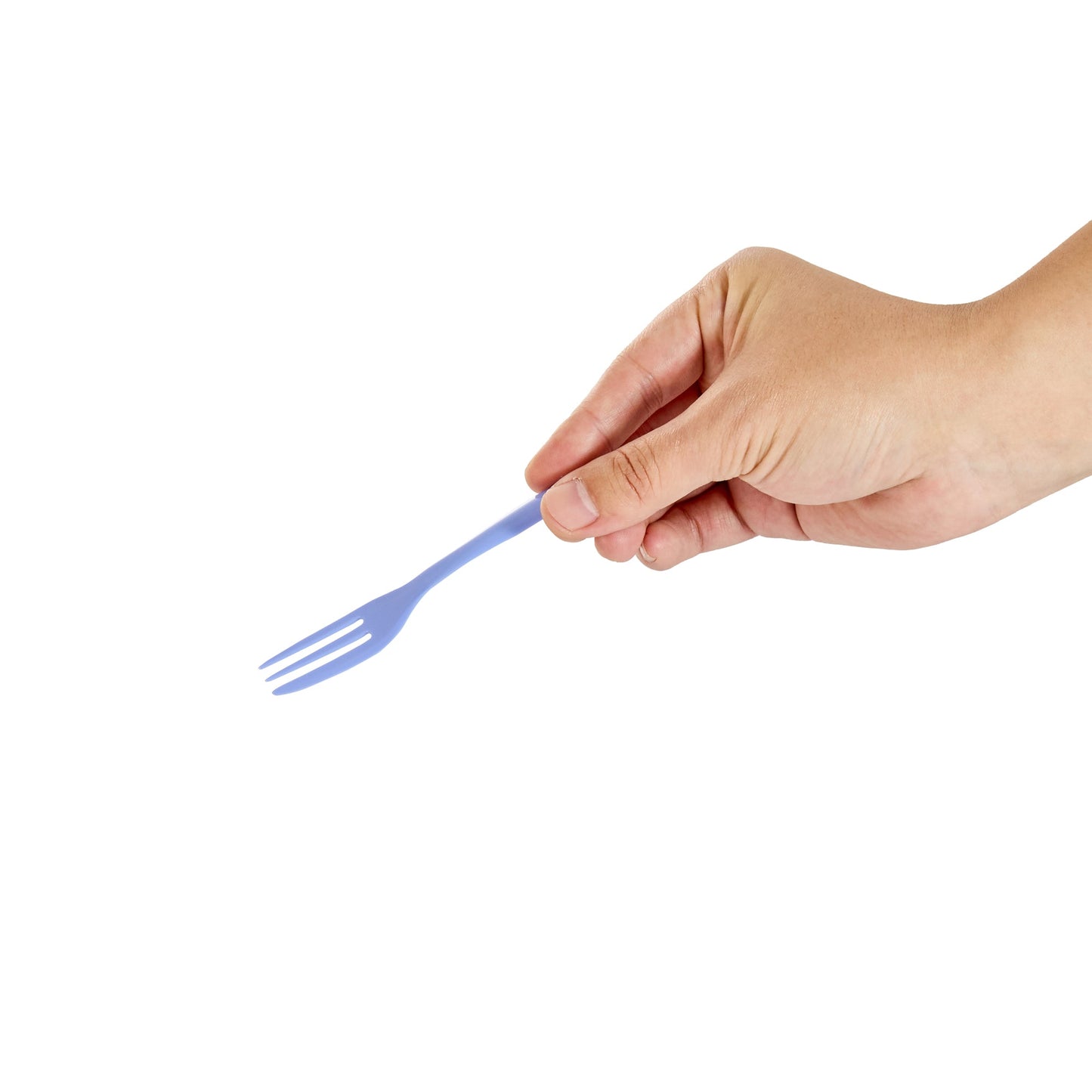 Coppetta Periwinkle Plastic Cake Fork with Knife Edge - 4" x 3/4" - 500 count box