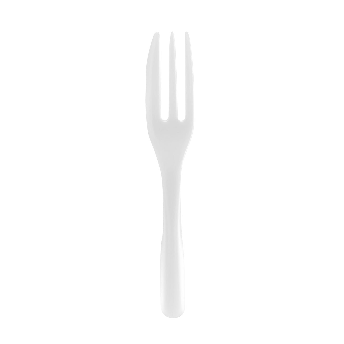 Coppetta Pearl White Plastic Cake Fork with Knife Edge - 4" x 3/4" - 500 count box