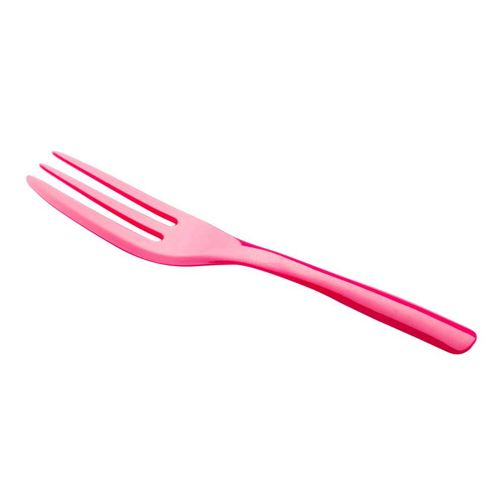 Coppetta Magenta Plastic Cake Fork with Knife Edge - 4" x 3/4" - 100 count box