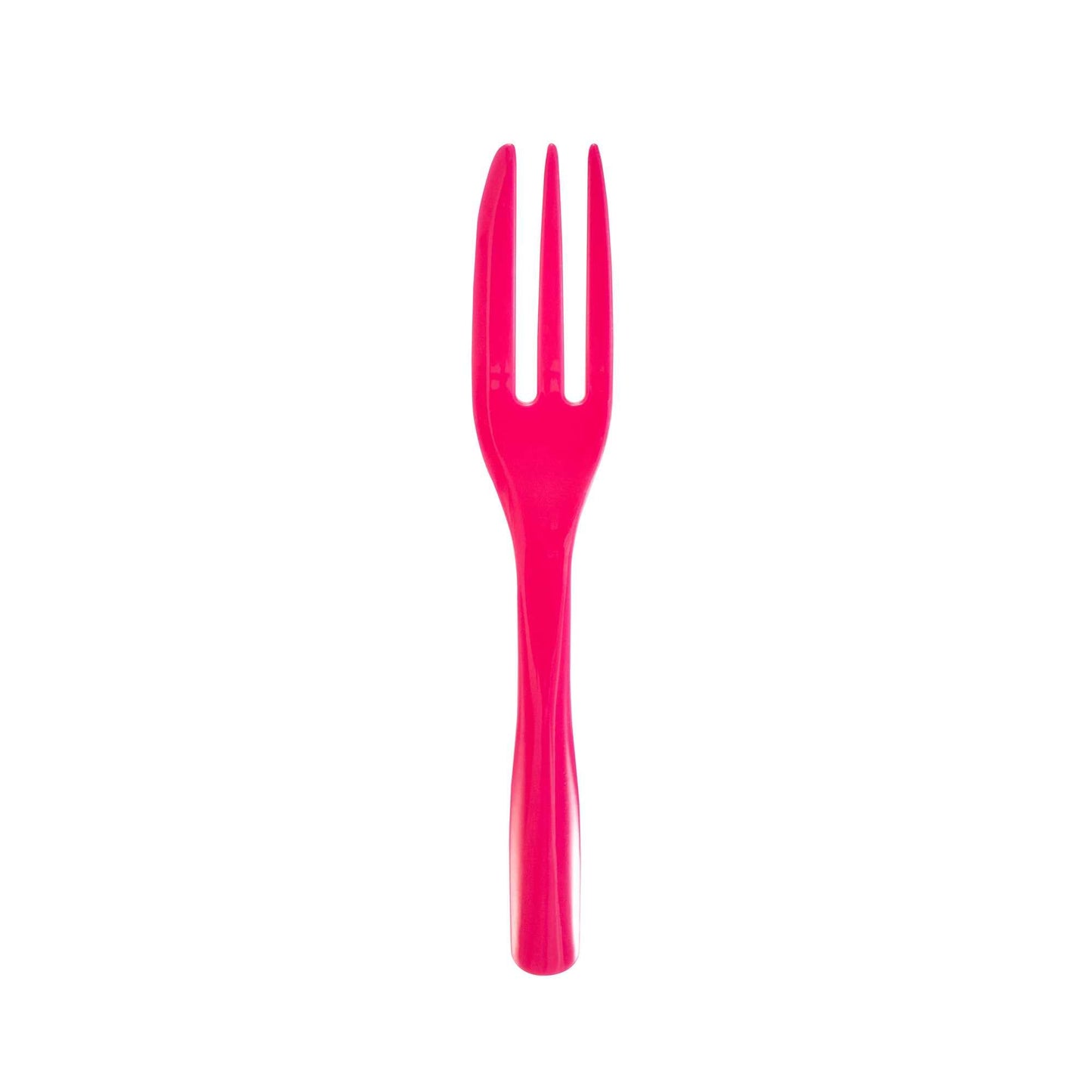 Coppetta Magenta Plastic Cake Fork with Knife Edge - 4" x 3/4" - 100 count box