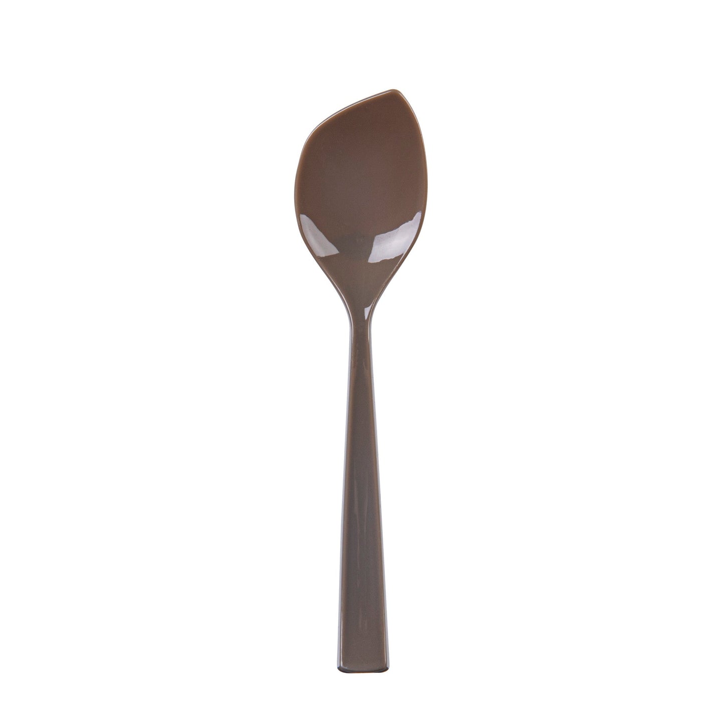 Coppetta Fashion Gray Plastic Petal Spoon - 4 1/2" x 1" - 500 count box