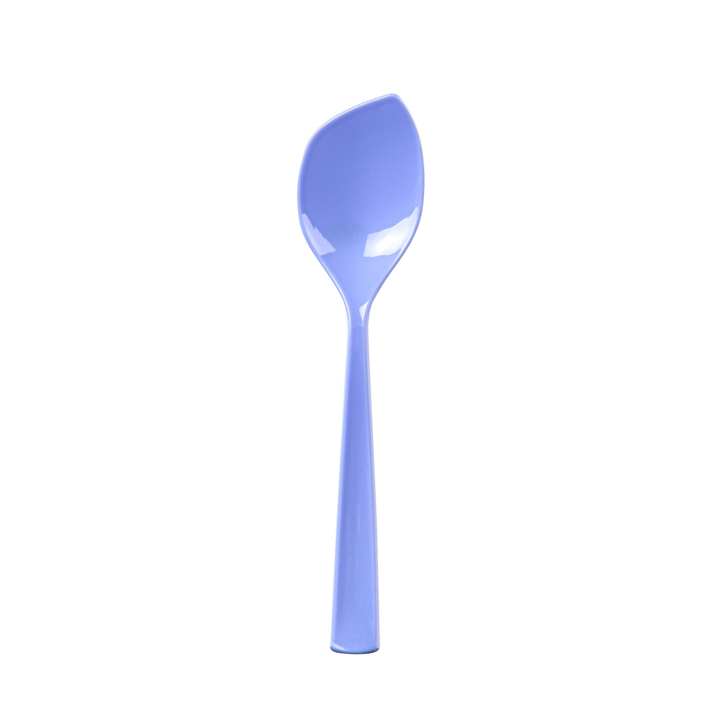 Coppetta Periwinkle Plastic Petal Spoon - 4 1/2" x 1" - 500 count box