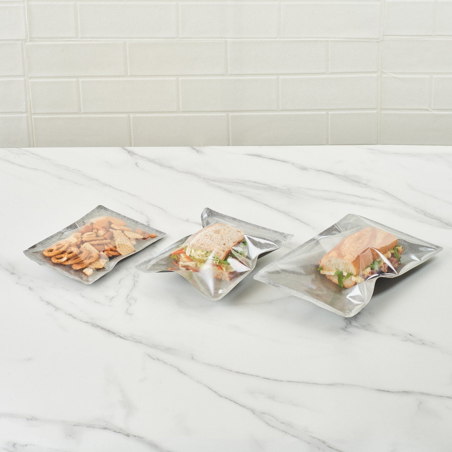 Bag Tek Black Plastic Small Sandwich and Snack Bag - Heat Sealable - 8 1/4" x 5 1/4" - 100 count box