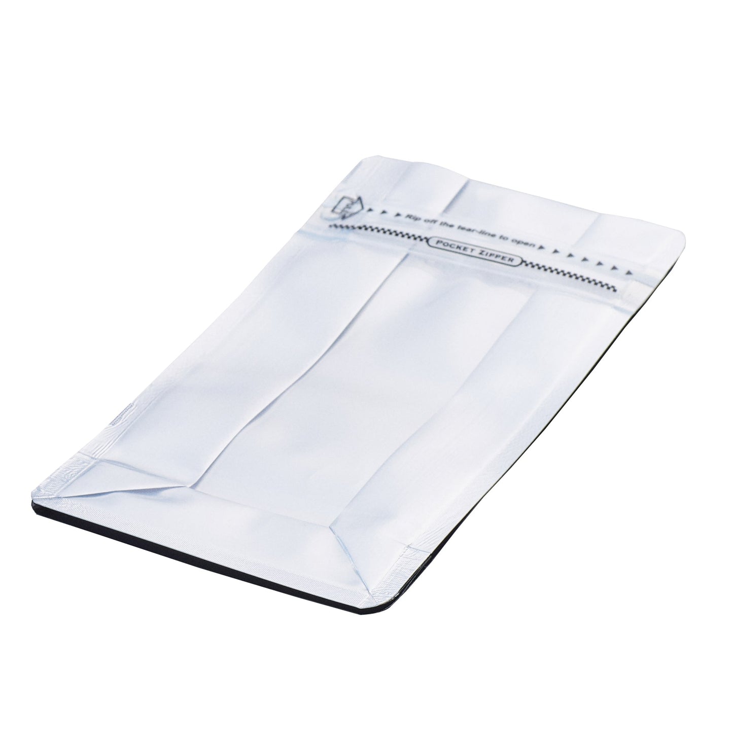 Bag Tek Black Plastic Small Snack Bag - Double Seal, Rip Lock, Heat Sealable - 8" x 4" x 2 1/2" - 100 count box