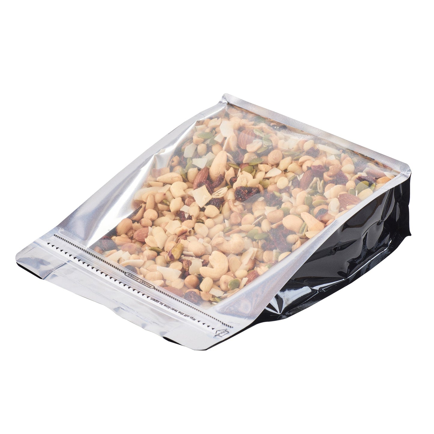 Bag Tek Black Plastic Large Snack Bag - Double Seal, Rip Lock, Heat Sealable - 9 1/2" x 7 1/2" x 2 3/4" - 100 count box