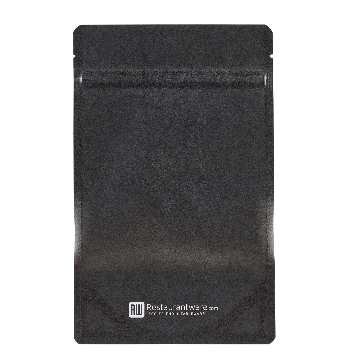 Bag Tek Black Plastic Medium Window Bag - Heat Sealable - 8" x 5" x 1 3/4" - 100 count box