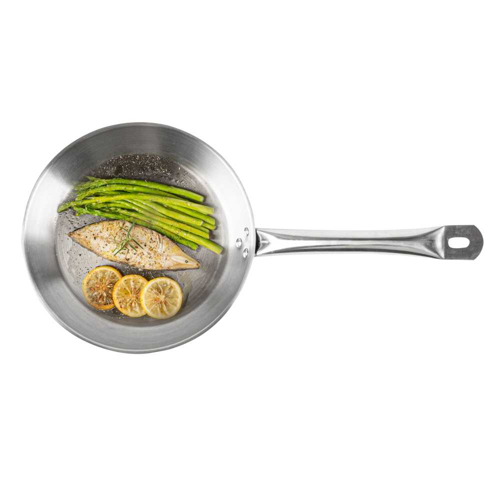 Met Lux Round Stainless Steel 10" Fry Pan - Induction Ready - 1 count box