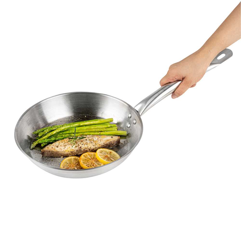 Met Lux Round Stainless Steel 10" Fry Pan - Induction Ready - 1 count box