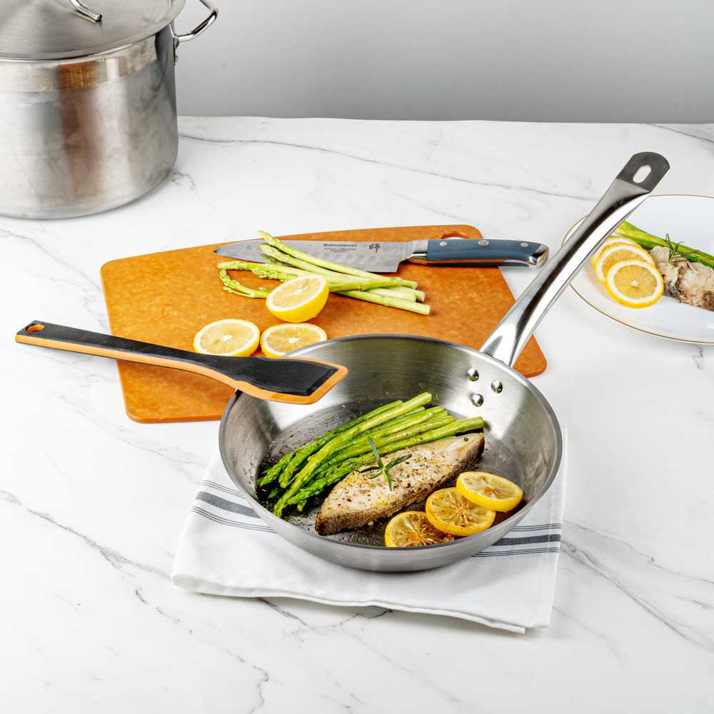 Met Lux Round Stainless Steel 10" Fry Pan - Induction Ready - 1 count box