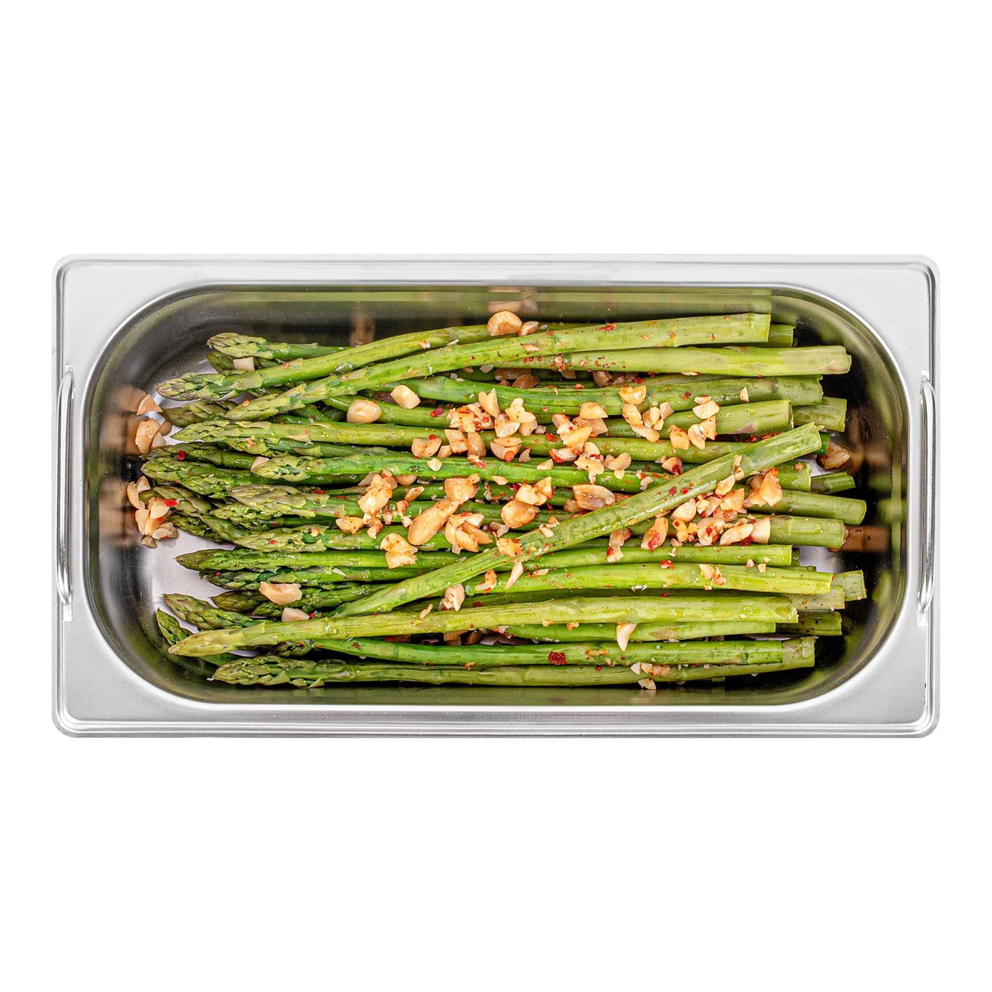 Met Lux Rectangle Stainless Steel 1/3 Size Steam Table Pan 2.5 Inch Deep - Anti Jam, Collapsible Handles - 1 count box