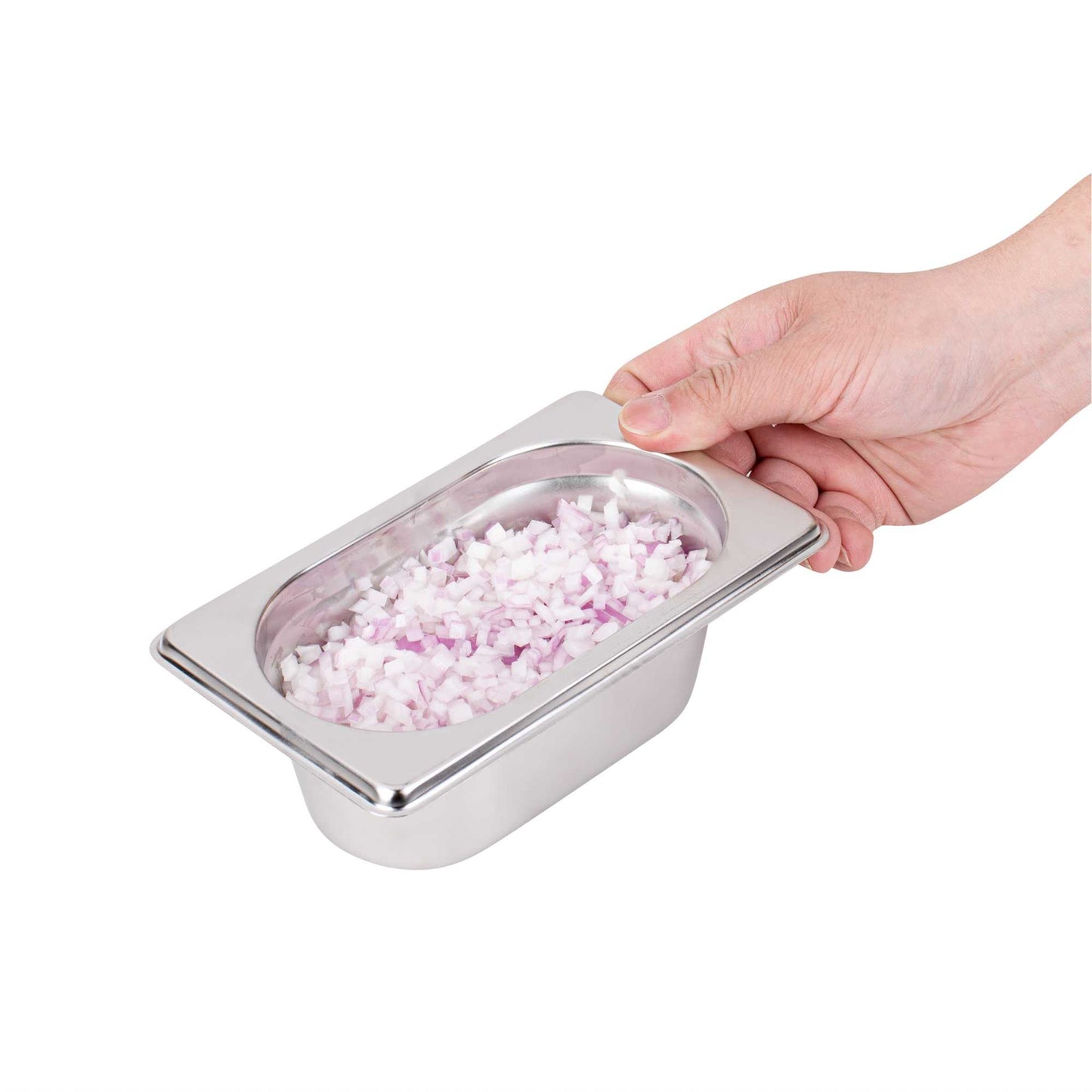 Met Lux Rectangle Stainless Steel 1/9 Size Steam Table Pan 2.5 Inch Deep - Anti Jam - 1 count box
