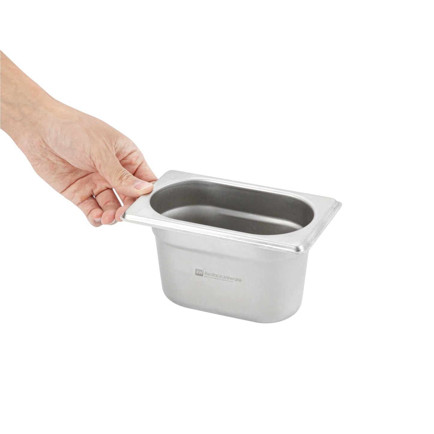 Met Lux Rectangle Stainless Steel 1/9 Size Steam Table Pan 4 Inch Deep - Anti Jam - 1 count box