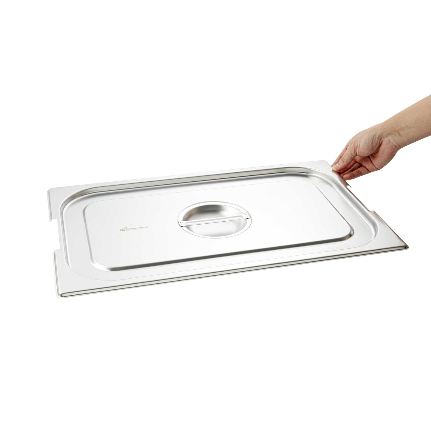 Met Lux Rectangle Stainless Steel Lid - Fits Full Size Steam Table Pan - 1 count box