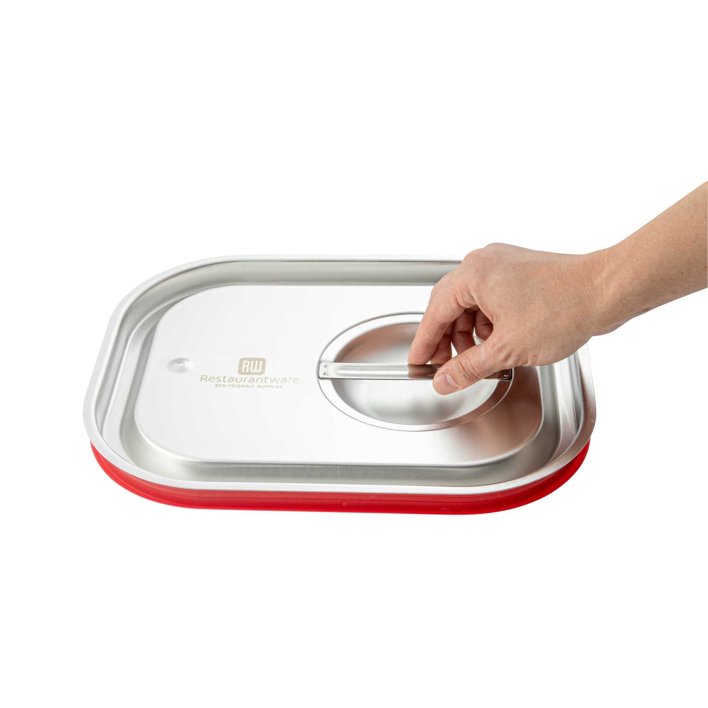 Met Lux Rectangle Stainless Steel Travel Lid - Fits 1/2 Size Steam Table Pan - 1 count box