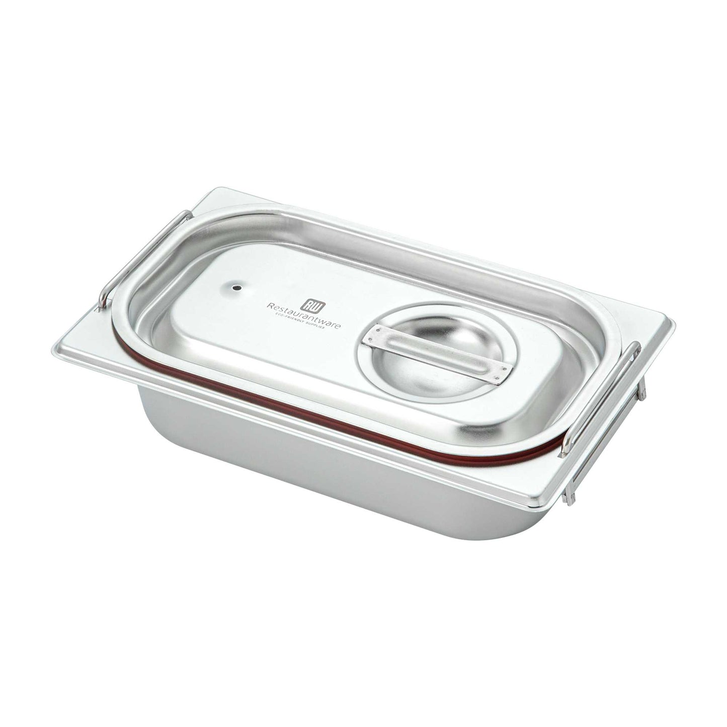 Met Lux Rectangle Stainless Steel Travel Lid - Fits 1/4 Size Steam Table Pan - 1 count box