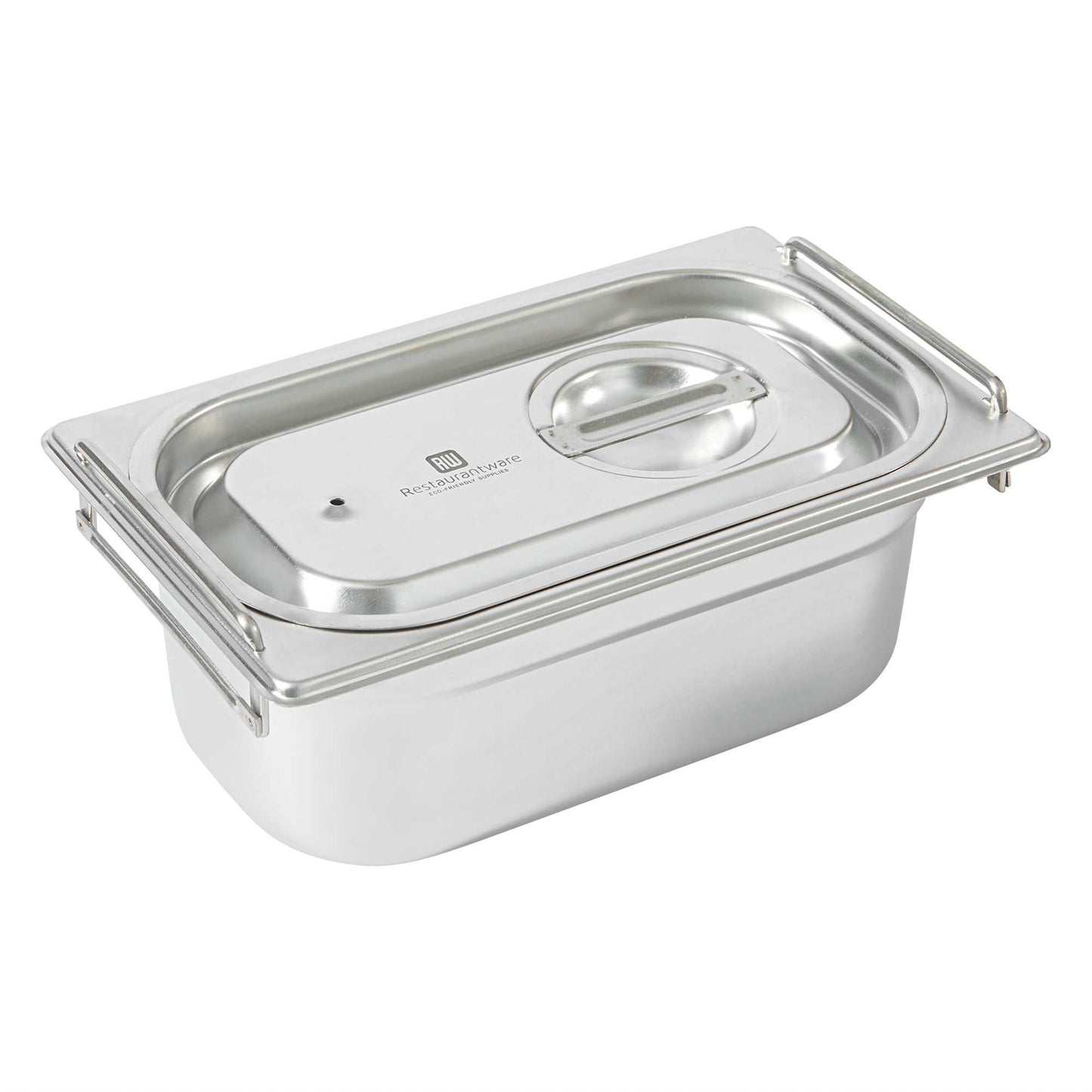 Met Lux Rectangle Stainless Steel Travel Lid - Fits 1/4 Size Steam Table Pan - 1 count box