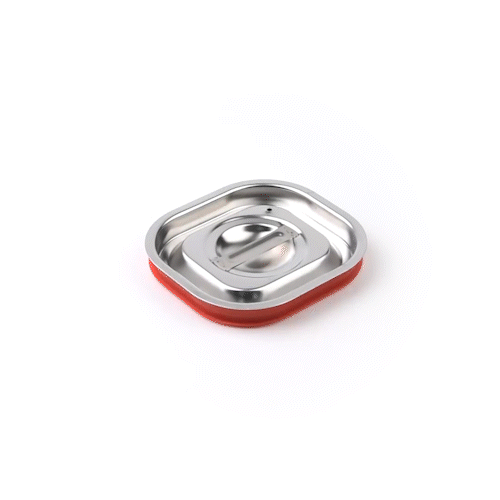 Met Lux Rectangle Stainless Steel Travel Lid - Fits 1/6 Size Steam Table Pan - 1 count box