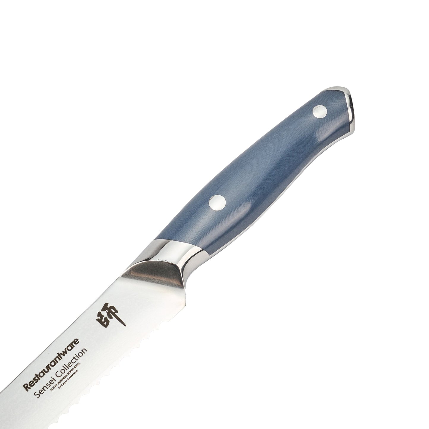 Sensei Blue Damascus Steel 8" Bread Knife - 1 count box