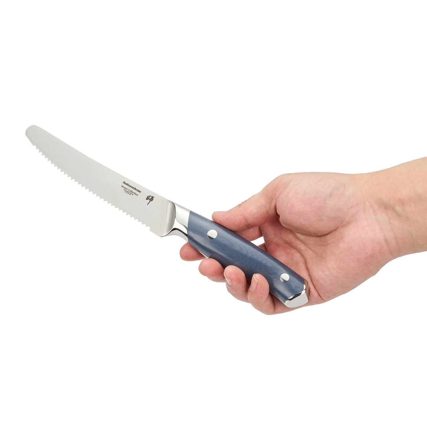 Sensei Blue Damascus Steel 5.5" Steak Knife - 4 count box