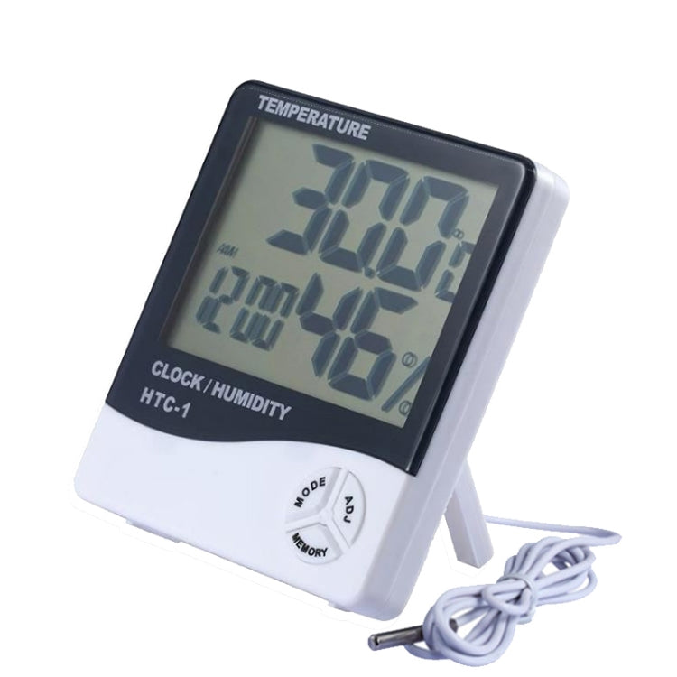 3.8 inch LCD Digital Temperature & Humidity Meter with Clock / Calendar (HTC-1), HTC-1